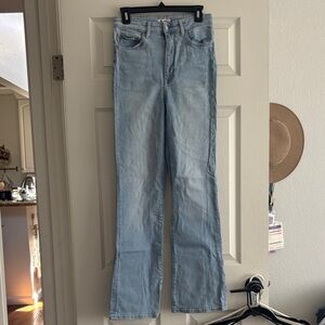 Lovers + Friends Light Blue Flare Jeans